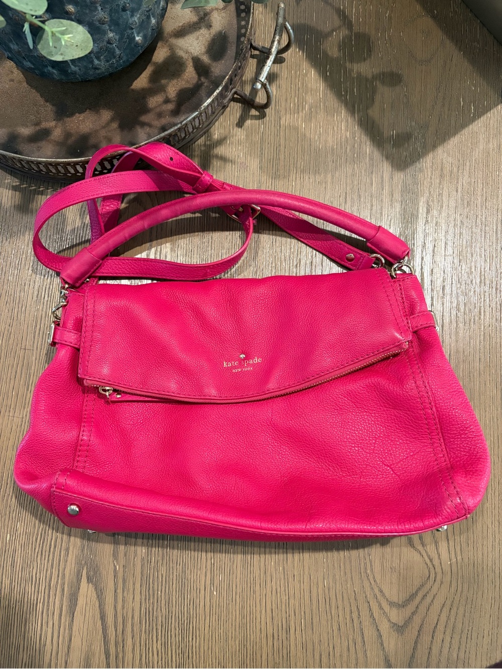 kate spade Hot Pink Leather Shoulder Bag